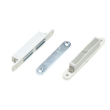 CHIUSURA MAGNETICA AD INCASSO 67MM BIANCA CON VITI