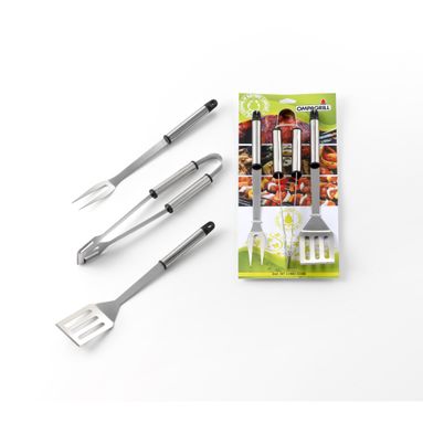 SET 3 ACCESSORI BBQ IN ACCIAIO INOX
