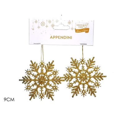 SET APPENDINO FIOCCO DI NEVE ORO.