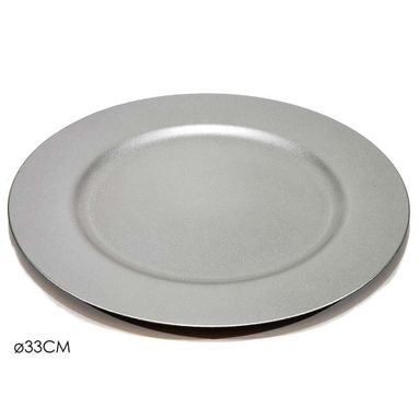 SOTTOPIATTO 33CM SILVER LISCIO.
