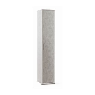 COLONNA 1 ANTA 39X41XH199CM STRUTTURA OSSIDO BIANCO FRONTALE CEMENTO