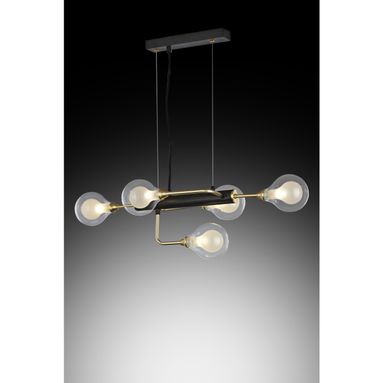 LAMPADARIO LEONOR 5 LUCI G9 70X27XH144CM NERA / O