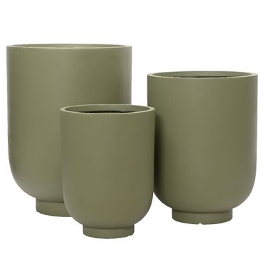 PORTAVASO STELLA D.37XH49CM VERDE IN ARGILLA