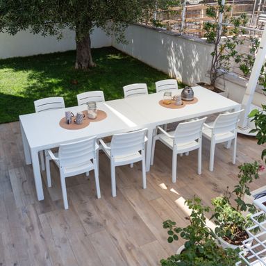 TAVOLO GOLIA 294X88XH74CM BIANCO LATTE.