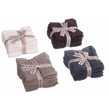 SET 6 SALVIETTE TERRY 30X30CM IN 4 COLORI