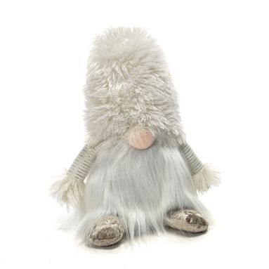 FOLLETTO BABBO NATALE H26CM BIANCO/ORO.