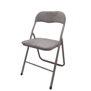 SEDIA PIEGHEVOLE POLO 44X45XH80CM VELLUTO TORTORA