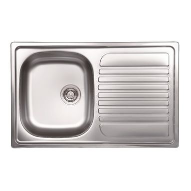 LAVELLO INOX INCASSO 79X50CM 1 VASCA CON GOCCIOLAT