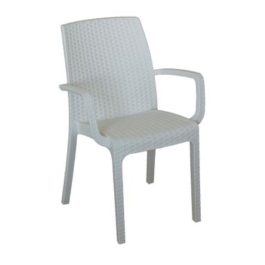 POLTRONCINA INDIANA BIANCA 57X59XH86CM IMPILABILE