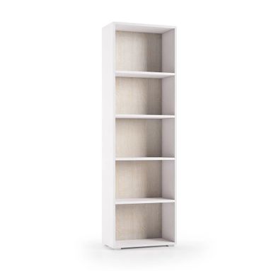 LIBRERIA BOOK 5 VANI 60X30XH195CM BIANCA/ROVERE.