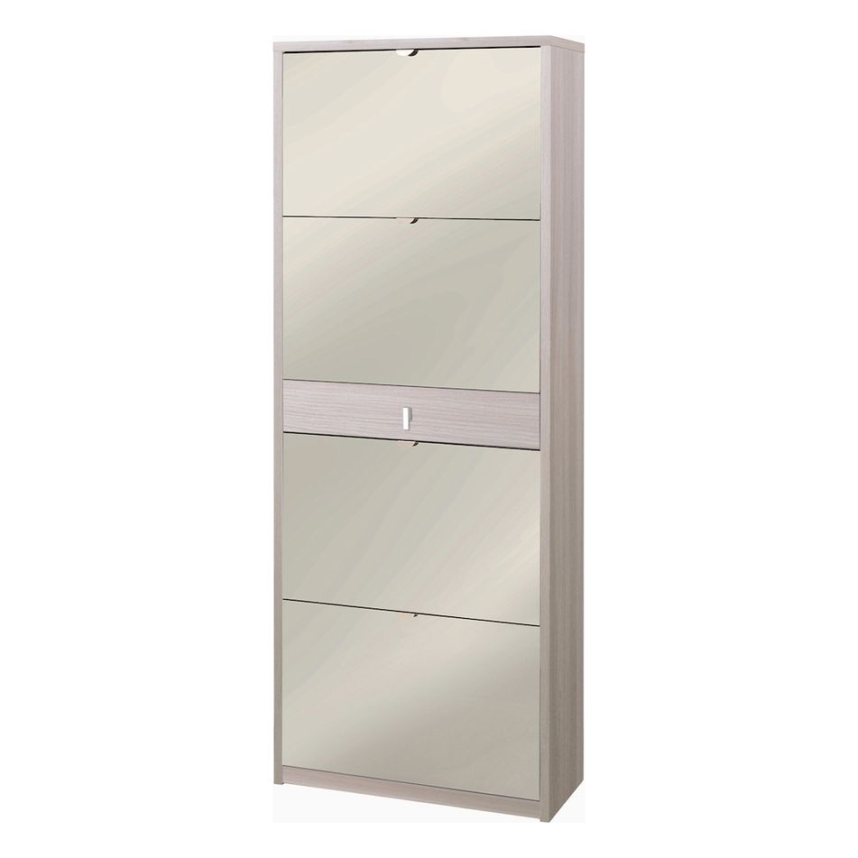 scarpiera-4-ante-specchio-1-cassetto-63x29xh164cm-struttura-olmo-chiaro-frontale-specchio-naturale-ds-osk569olspk