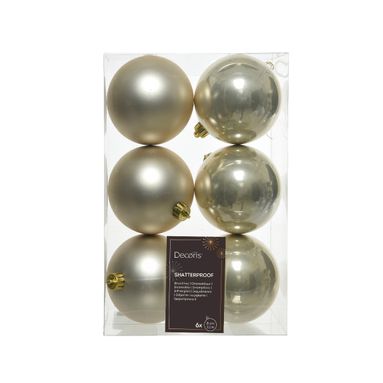 SFERE NATALIZIE 8CM PERLA 6PZ IN BOX..