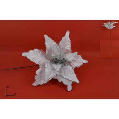 STELO POINSETTIA BIANCO 60CM.