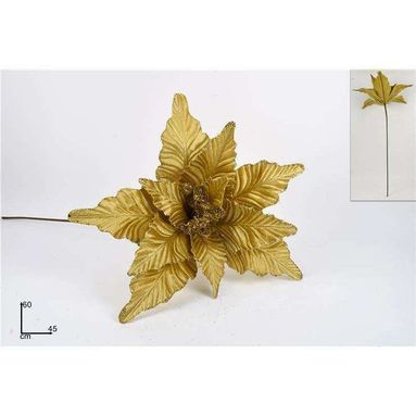 STELO POINSETTIA 60CM ORO.