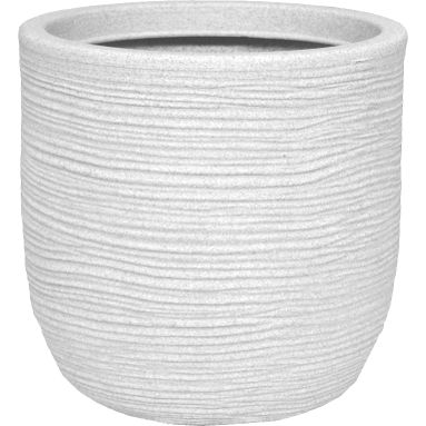 CONCHINO RIGATO SHABBY D.56XH60CM BIANCO PERLA