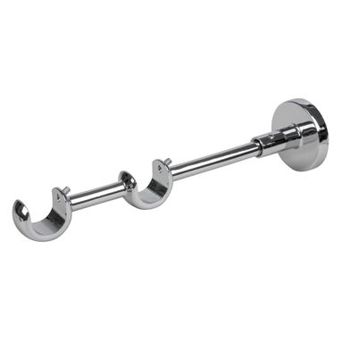 1 SUPPORTO DOPPIO 20CM IN ALLUMINIO CROMO