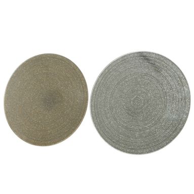 SOTTOBICCHIERE IN VETRO SPECCHIATO ORO/SILVER DIA
