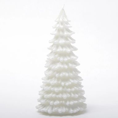 CANDELA ALBERO BIANCA 7X7XH14CM