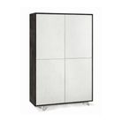 mobile-4-ante-kit-108x41xh161cm-struttura-ossido-nero-frontale-ossido-bianco