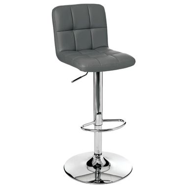 SGABELLO DELEK H93CM IN ECOPELLE GRIGIA