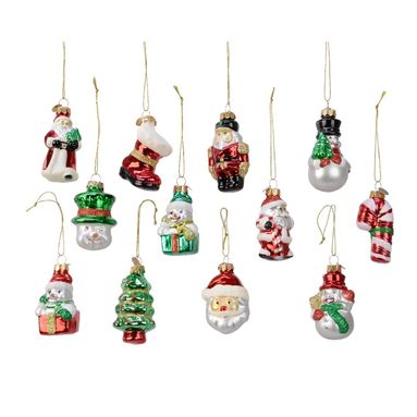 APPENDINO NATALIZIO 7CM ASSORTITO IN VETRO.