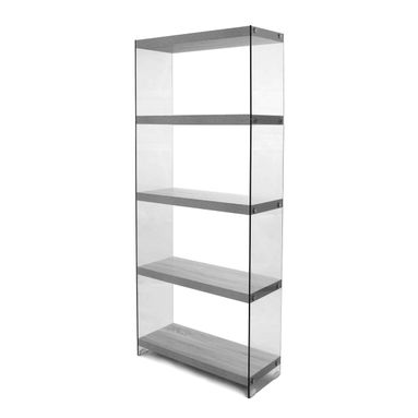 LIBRERIA 5RIPIANI CM 70X29X170H IN LEGNO CEMENTO E