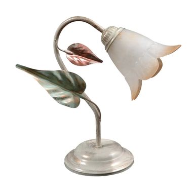 LAMPADA DA TAVOLO GIULIA E14 25XH32CM BIANCA/ORO