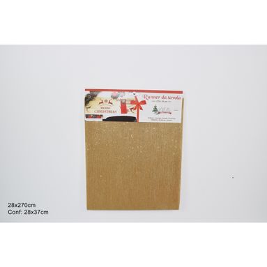 RUNNER ORO 28X270CM CON GLITTER ORO.
