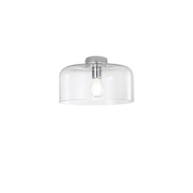 PLAFONIERA GIBUS 1XE27 D.30XH23CM TRASPARENTE.