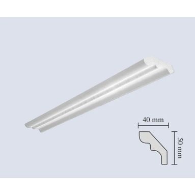 CORNICE D50 40X50X2000MM IN POLISTIROLO