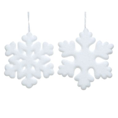 FIOCCO DI NEVE 20CM BIANCO IN 2 MODELLI.