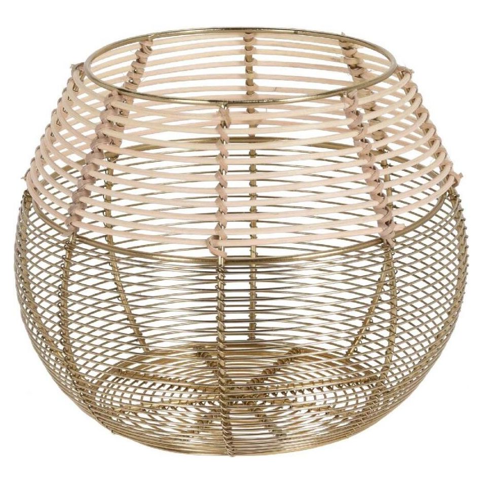 portacandela-in-metallo-23x20cm-oro-effetto-rattan