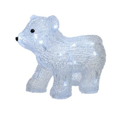 ORSETTO LED IN ACRILICO CON 20 LUCI 29X14XH24CM.