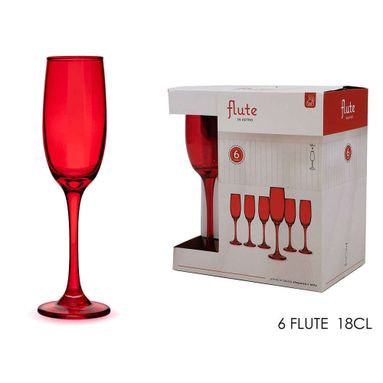SET 6 FLUTE 18CL ROSSO.