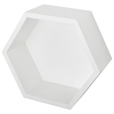 MENSOLA ESAGONO 12X27X27CM BIANCA