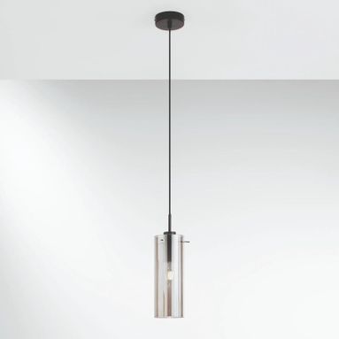 LAMPADARIO MAGIC E27 D.10XH150CM NERO/FUME'