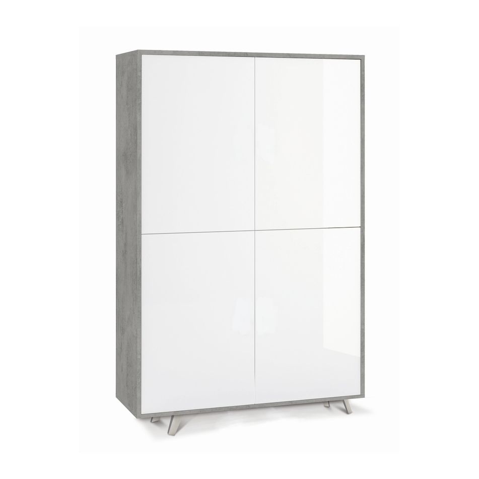 mobile-4-ante-kit-108x41xh161cm-struttura-cemento-frontale-bianco-lucido