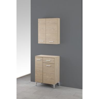 BASE COLONNA DOPPIA 2 ANTE 1 CASSETTO CM80 ROVERE.