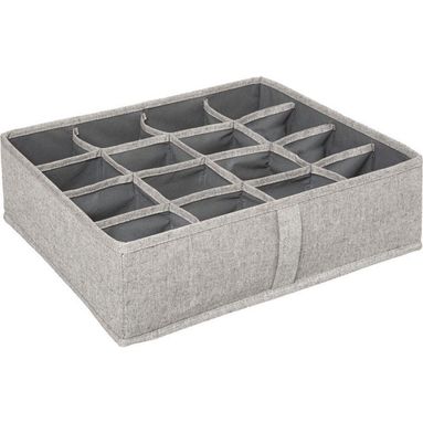 ORGANIZER PER CASSETTI 35X31XH11CM BEIGE IN TESSUT