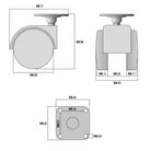 ruota-nylon-mm-dot-50-neutra-con-piastra-42x42