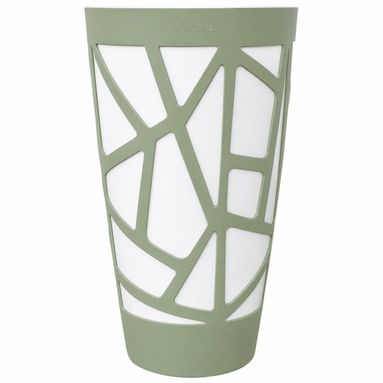 VASO MOSAIC CURVE D.32XH55CM SALVIA/BIANCO