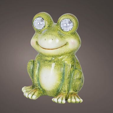 LAMPADA SOLARE RANA H24,5CM BIANCO FREDDO