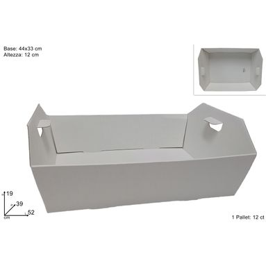 CESTA C/MANIGLIA 43X32CM BIANCA.