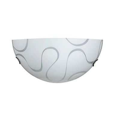 APPLIQUE ONDA E27 30X10XH15CM BIANCA IN VETRO
