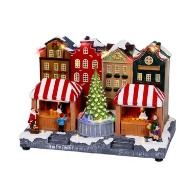 VILLAGGO DI NATALE CON LED 18X29XH20CM.