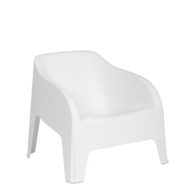 POLTRONA PETRA 79X77XH70CM IN RESINA BIANCA