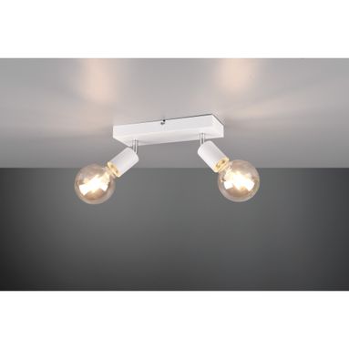 BARRA 2 SPOT VANNES E14 26CM BIANCO OPACO.