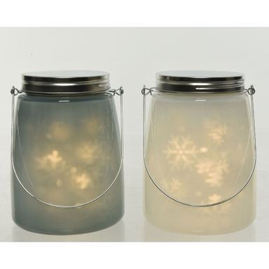 LANTERNA 11 LED EFFETTO FIOCCO DI NEVE LUCE CALDA