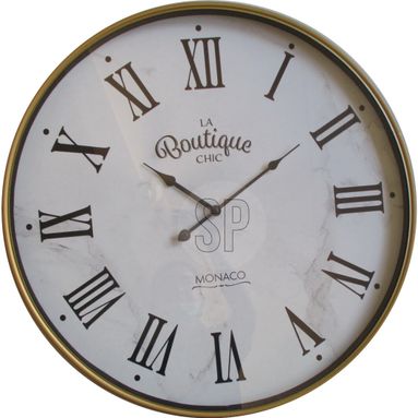 OROLOGIO DA PARETE D.60CM IN MDF BIANCO CON NUMERI
