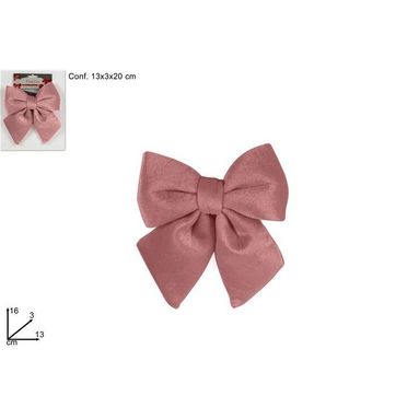 FIOCCO VELLUTO 13 CM ROSA.